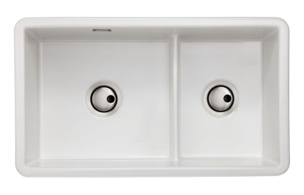 Abode Sandon 1.75B Ceramic Undermount/Inset Sink - White
