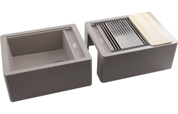 Abode Optima 1.25B Granite Belfast Sink - Taupe