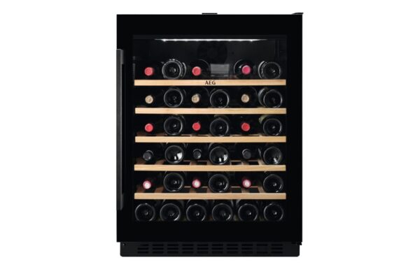 AEG AWS4052B5B B/U 60cm Wine Cabinet - Black Glass