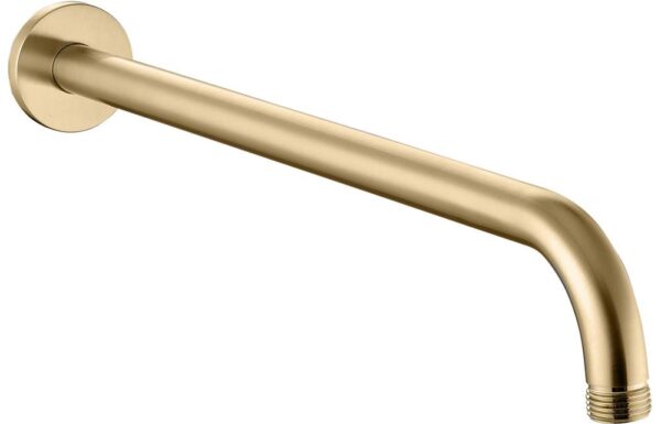 Novello Belvra 320mm Round Shower Arm - Brushed Brass
