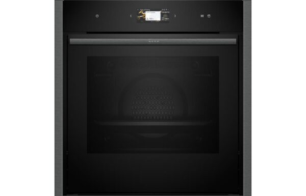 Neff N90 B64VS71G0B B/I Single Slide&Hide Pyrolytic Oven w/Added Steam - Black w/Graphite Grey Trim