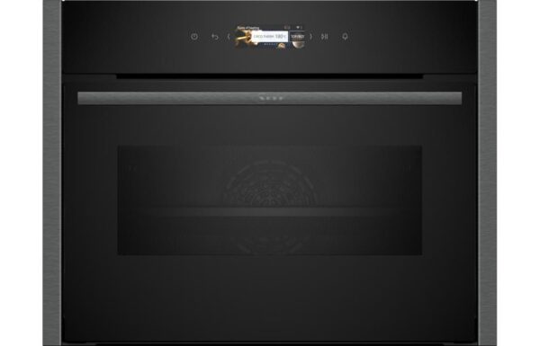 Neff N70 C24MR21G0B B/I Compact Electric Oven & Microwave - Black w/Graphite Grey Trim