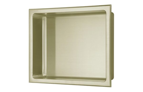 Novello 305 x 360mm Bathroom Niche - Brushed Brass