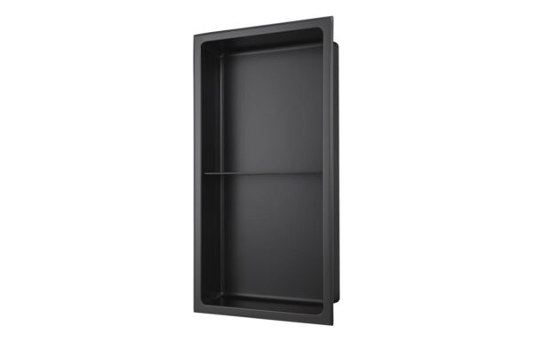 Novello 610 x 305mm Bathroom Niche - Matt Black