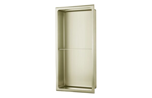 Novello 610 x 305mm Bathroom Niche - Brushed Brass