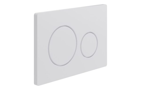 Novello Round Push Button Flushplate - White