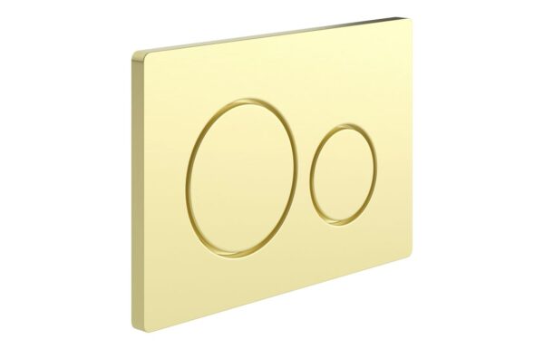 Novello Round Push Button Flushplate - Brushed Brass