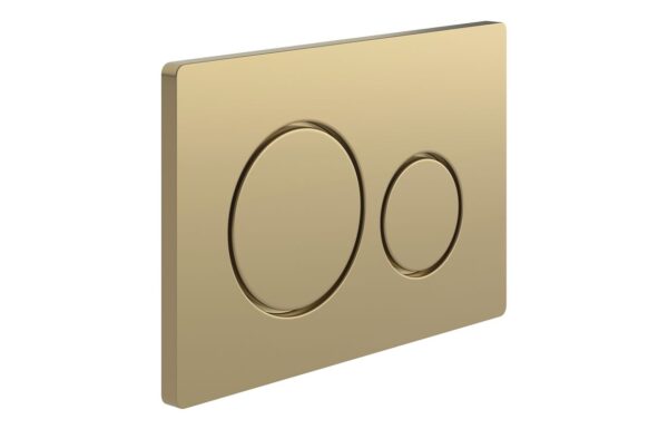Novello Round Push Button Flushplate - Brushed Bronze