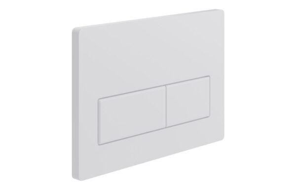 Novello Rectangle Push Button Flushplate - White