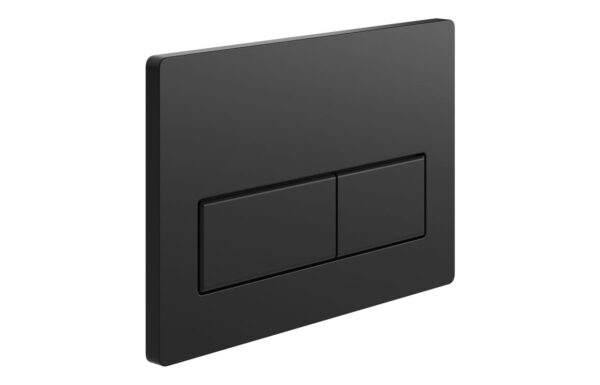 Novello Rectangle Push Button Flushplate - Black