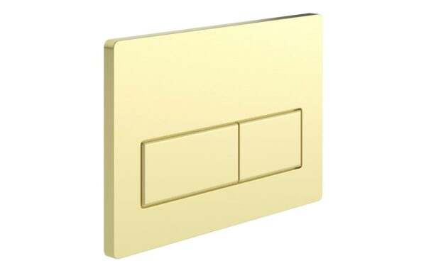 Novello Rectangle Push Button Flushplate - Brushed Brass