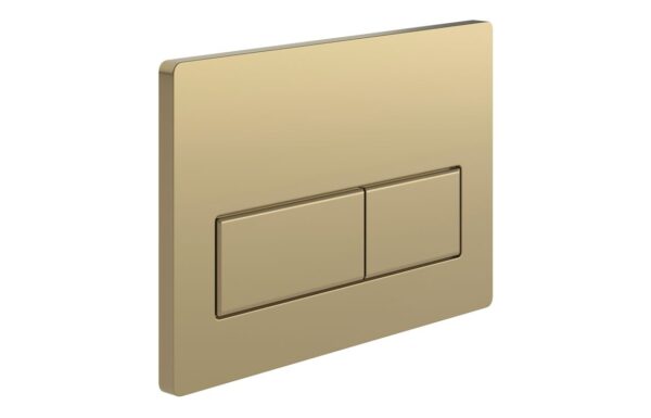 Novello Rectangle Push Button Flushplate - Brushed Bronze