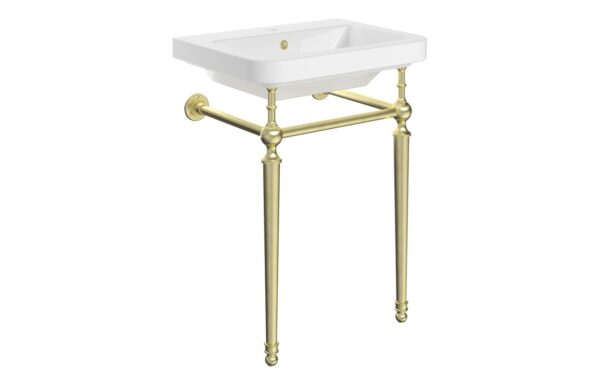 Novello Elvora 610mm 1TH Console Basin - Brushed Brass