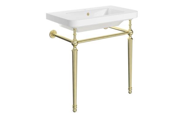 Novello Elvora 810mm 1TH Console Basin - Brushed Brass