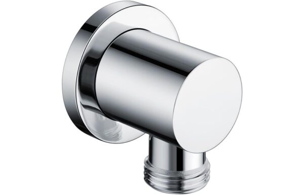 Novello Round Wall Outlet Elbow - Chrome