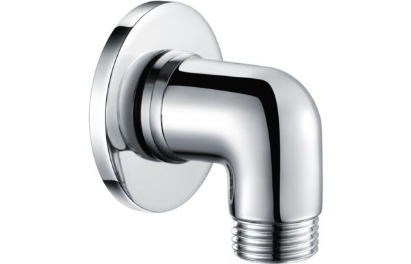 Novello Renvex Traditional Wall Outlet Elbow - Chrome
