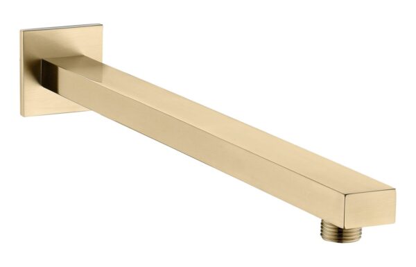Novello Lavora 350mm Square Shower Arm - Brushed Brass