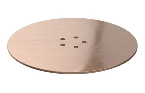Poseidon Low Profile Tray Waste Cover - Brushed Bronze