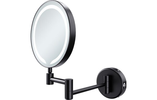 Novello Orlixa Round Led Cosmetic Mirror - Black
