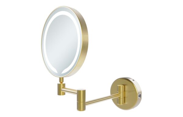 Novello Orlixa Round Led Cosmetic Mirror - Brushed Brass