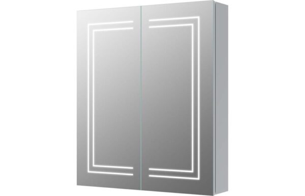 Novello Helixa 600mm 2 Door Front-Lit Led Mirror Cabinet