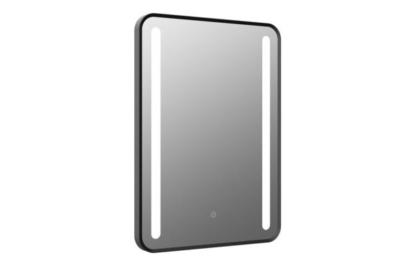 Novello Korvra 500 x 700mm Rounded Front-Lit Led Mirror - Black