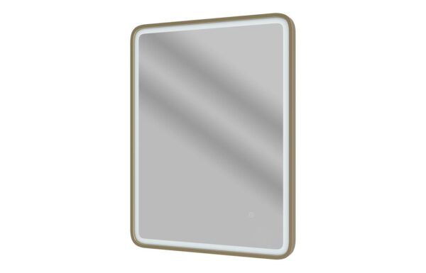 Novello Tenvra 600mm Rectangle Front-Lit Led Mirror - Brushed Bronze