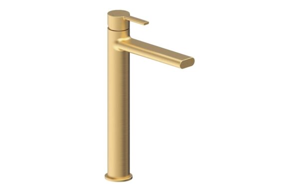 Novello Invara Tall Basin Mixer - Brushed Brass