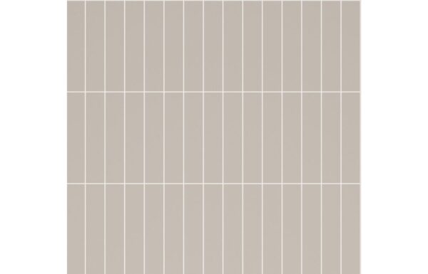 Fibo 4x20cm Vertical Tile 600x900mm Splashback - Warm Grey (Pk/2)