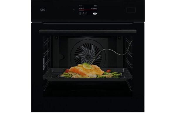 AEG NBB8S731AB Single Electric Oven w/Steam - Black