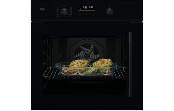 AEG NBU5P401LB Single Pyrolytic Oven (LHH) - Black