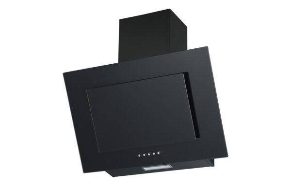 Prima PRAE0032 60cm Angled Chimney Hood - Black Glass