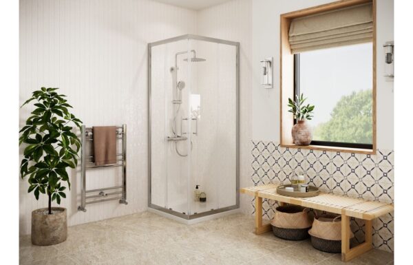 Poseidon Nolixa Easy-Fit 800mm Corner Entry Door - Chrome