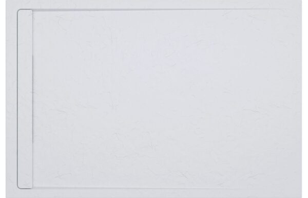 Poseidon 30mm Slate 1200 x 800mm Rectangular Tray & Waste - White