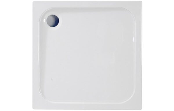 Poseidon 45mm Low Profile 800 x 800mm Square Tray & Waste - White