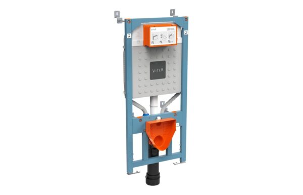 VitrA V-Fix Prime WH WC Frame & 12cm 2.5/4L Cistern (Floor/Wall Fix  Electric & Water Connection)