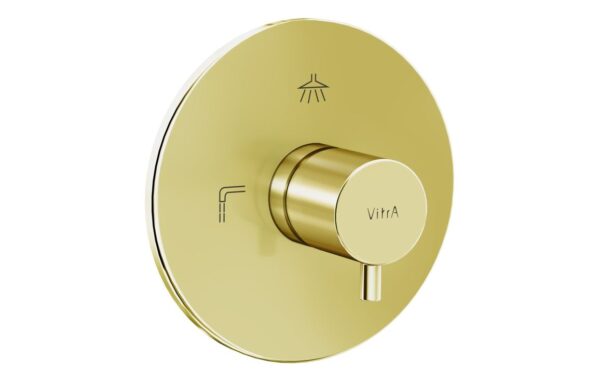 VitrA Root Round 3-Way Diverter - Soft Gold