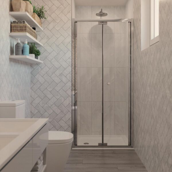 Coram GB 5 Bi-Fold Door 1000mm Chrome