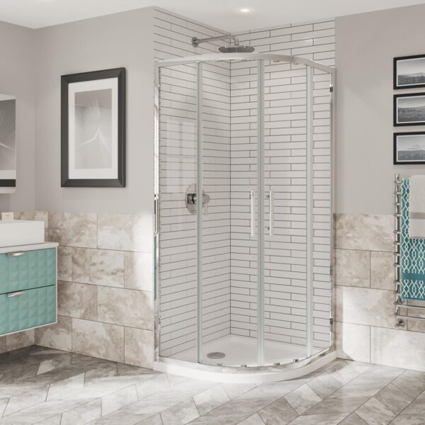 Coram Optima 6 Quadrant Door 800x800mm Chrome