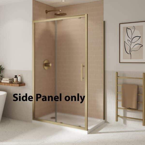 Coram Optima 6 Side Panel 800mm Brushed Gold