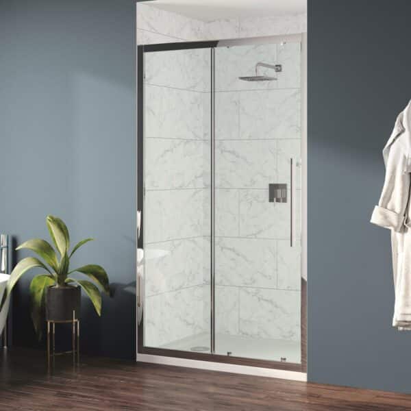 Coram Premier 8 Sliding Door 1400mm Chrome